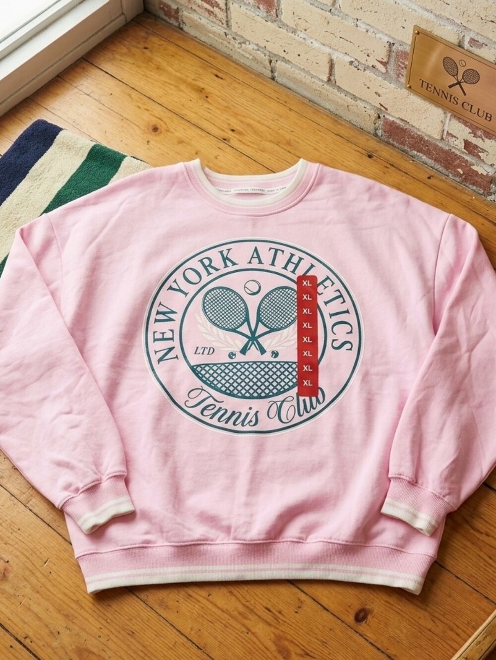 NWT Limited Too Pink New York Athletics Tennis Club Sweatshirt XL
